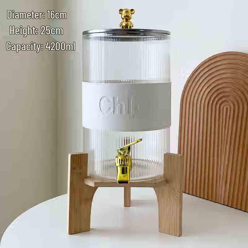 Glas-Getränkespender & Infuser mit Zapfhahn