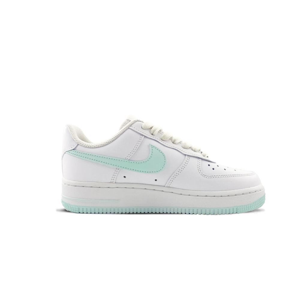 Nike Air Force 1 Slip Resistant Abrasion Resistant Low Top Skateboard Shoes Unisex White Green DD8959-100(Team1295-)