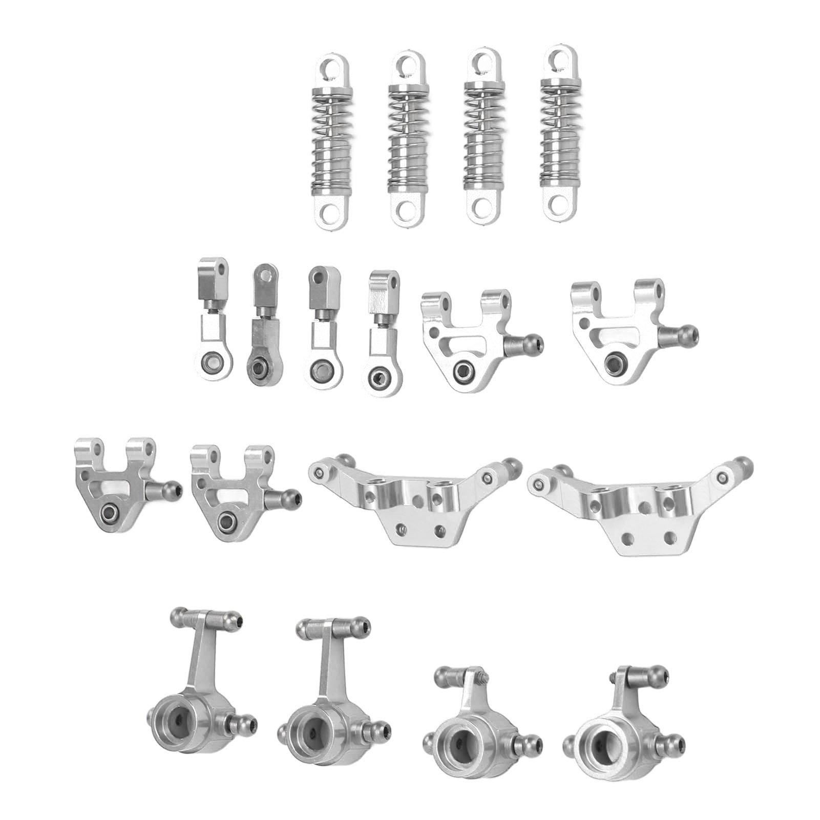 

Металевий набір запчастин для апгрейду радіокерованої машини, амортизатори, CVD приводний вал, передні/задні поворотні кулаки для WLtoys срібний