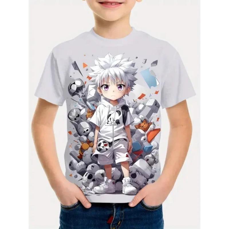 Children's Clothing Boys Tshirt Short Sleeve Girl T-Shirt 3D Cartoon Casual Round Neck Tees Kids Summer Clothes Tops