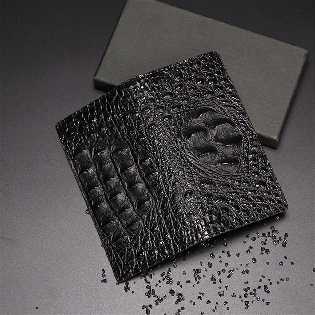 Men's Wallets Business Long Crocodile PU Leather Fashion Thin Wallet Without Zipper 4 Color Card Holder Long Purse Wallets