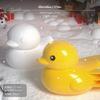 2Piece Ice Sphere Former Set, Cartoon Toy, Outdoor Sand Tool Yellow Duck 37cm