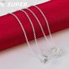 925 Sterling Silver 18 Inch Tennis Pendant Necklace Jewelry