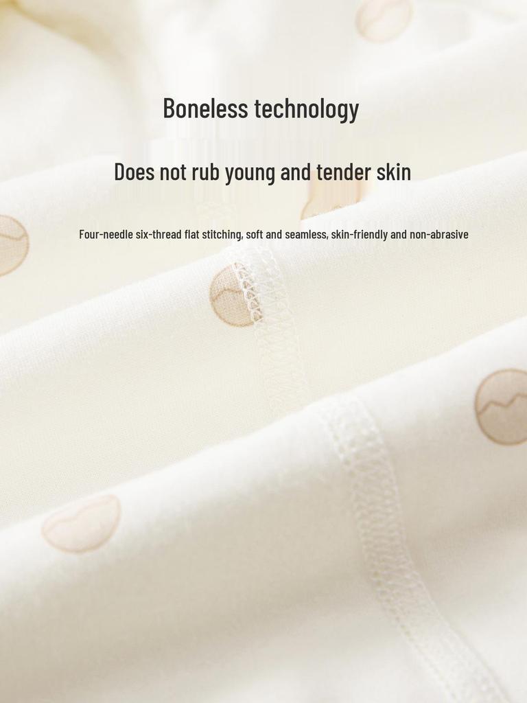 Klasse A Baumwolle Baby Langarm-Oberteil & High-Waist Hose Set, Druckknöpfe, Ganzjahresartikel, Leicht, Neugeborenen Unterwäsche