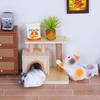 4Pcs/se Handicraft Cat Sculpture DIY Animal Statue Creative Simulation Kitten Ornaments  Desktop