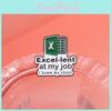 Creative Excel Spreadsheet Series Metal Badge Fun Green Letter Gift Accessory Pin