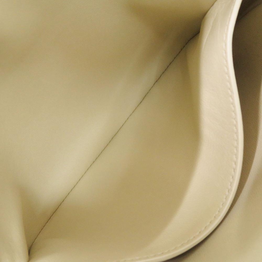 Used AUTHENTIC THE ROW Eve Shoulder Bag Creme Leather