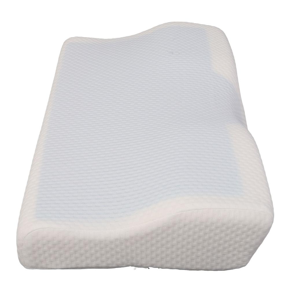 Memory Foam Pillow Slow Rebound Wave Shape Cooling Gel Cervical Neck Support Pillow for  White