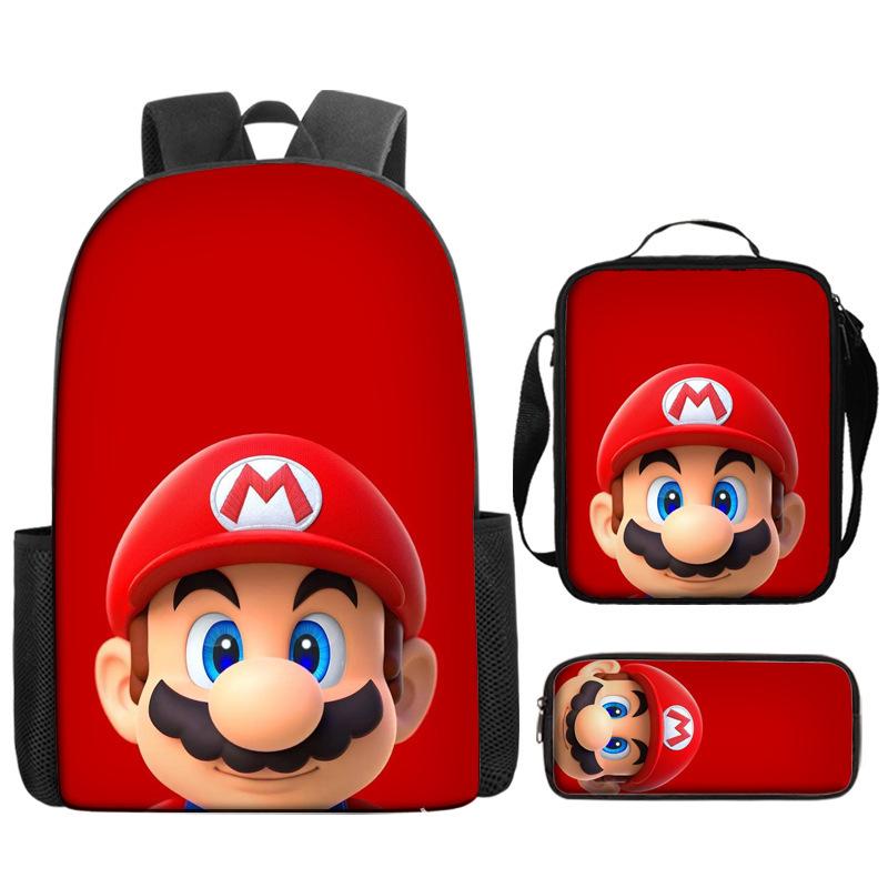 Super Elementary School Bag Cartoon Anime Backpack Mario Backpack Super Satchel