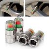 Cars Tire Air Pressure Monitor Alert 4Pcs/set Indicator Tire Valve Cap Gauge Car Accessories Car Tyre Pressure Gauge Caps Useful