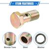 VekAuto Einzelner Banjo-Bolzen-Satz M12x1.5 32mm Länge Metrisches Gewinde Turbo Bremsleitungsanschluss Adapter für Fahrzeuge Aus Durablem Metall Bronzefarben