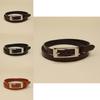 Classic Leather Womens Belt With Alloy Buckle For Business And Casual Wear