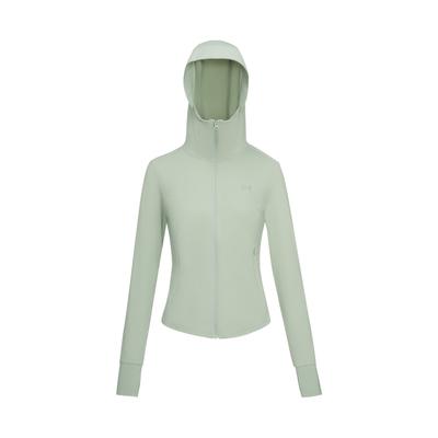 Outdoor Training Breathable Sunshade Lightweight Minimalist Solid Color Sun Protection Clothing Women Tops Lime-Green 6014375-348