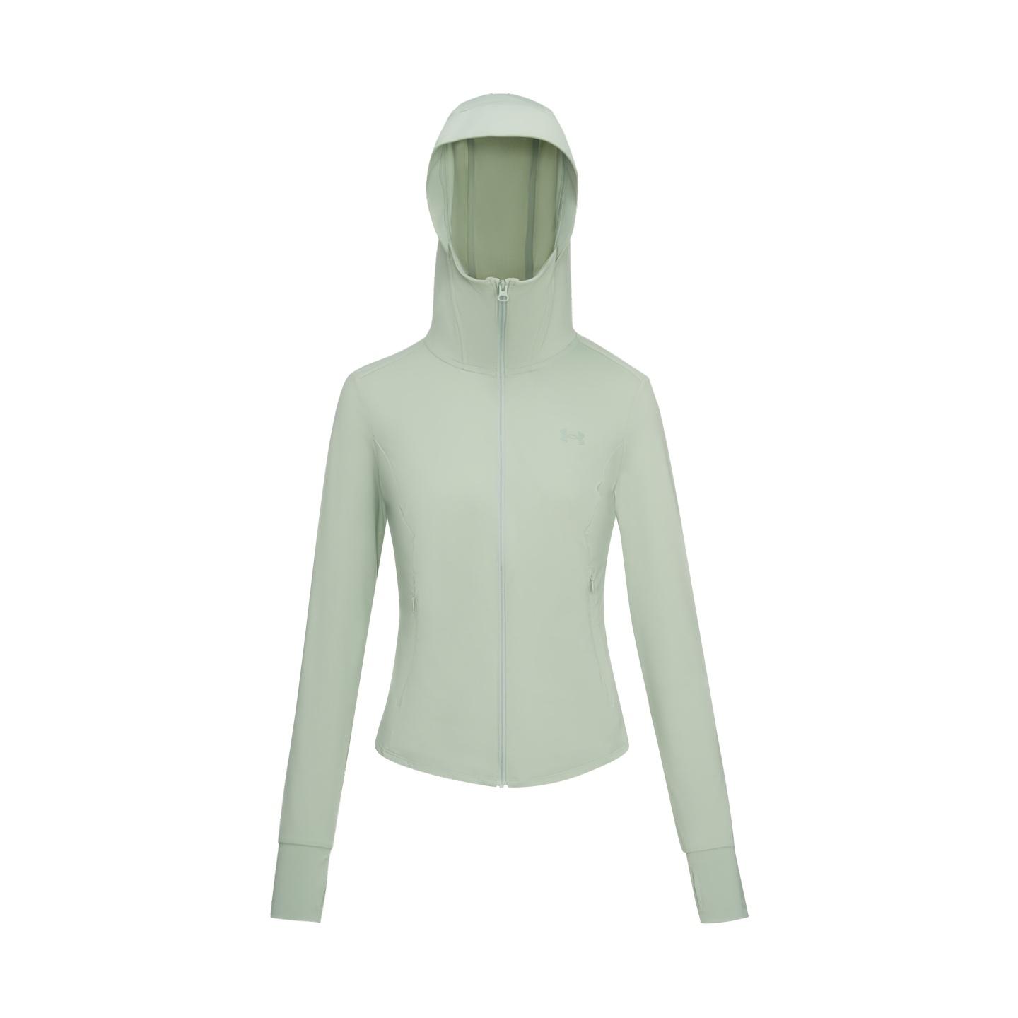 

Under Armour Outdoor Training Breathable Sunshade Lightweight Minimalist Solid Color Sun Protection Clothing Women tops Lime-Green 6014375-348 XS