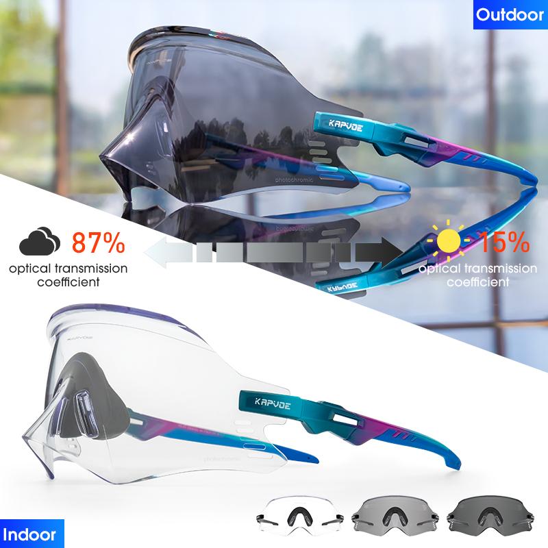 2026 Kapvoe Sport Sunglasses Road Bike Mountain Bicycle Cycl Glasses Riding Goggle Sports Eyewear for Man Women Cycling Glasses
