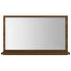 VidaXL Wall Mounted Bathroom Mirror Vanity Mirror Makeup Mirror Bathroom Interior Brown Oak 815638