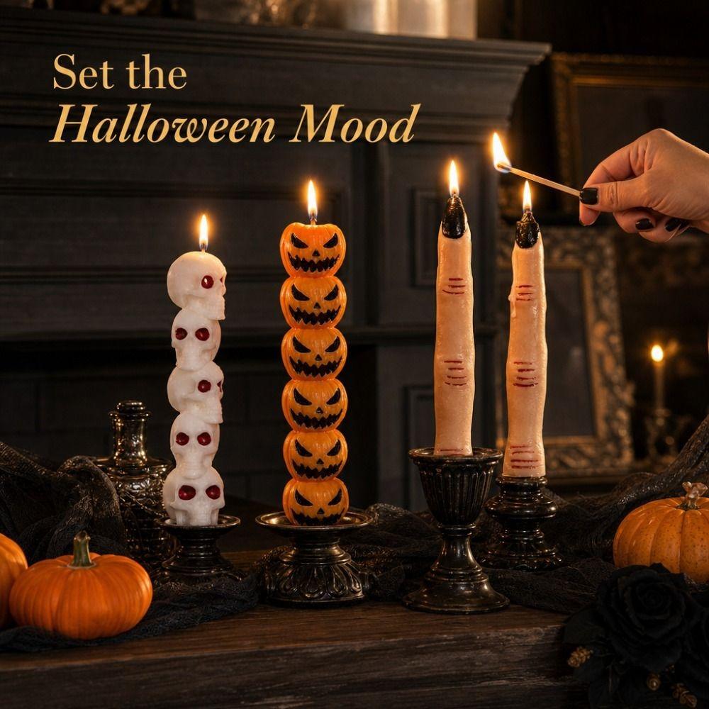 3D Candle Molds Multi-Style Pillar Candle Molds Skull Broken Finger Molds  Candle Making