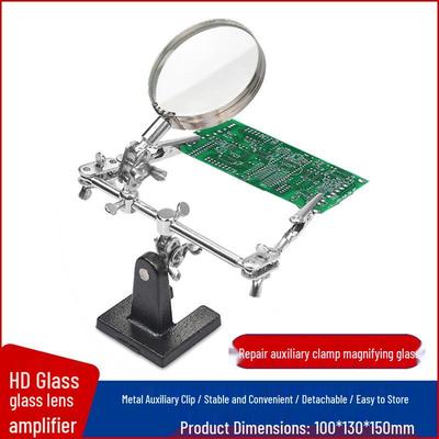 5x Magnifying Glass with Metal Clip for Circuit Board Repair and PCB Inspection