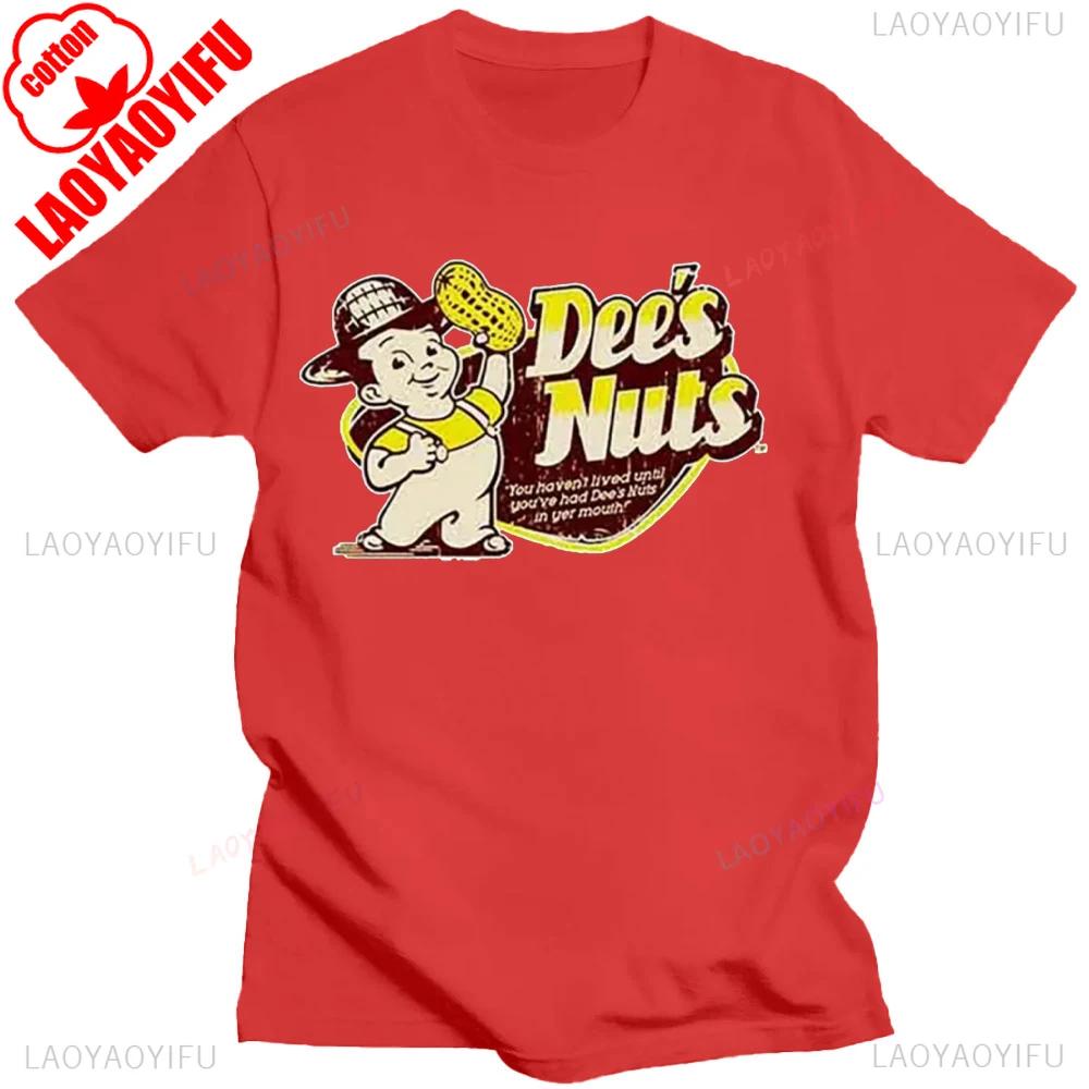 

Funny Retro Dees Nuts Logo T-shirt High-Quality Short Sleeve Patterned Fun Men Tee Street Fashion Outdoors Breathable Camisetas 4XL