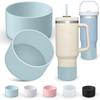 2PCS Silicone Boot Bottom Sleeve Cover for Stanley 40oz Tumbler Quencher Adventure and Ice Flow Flip 30 Oz 20 Oz Water Bottle Cup Holders 5