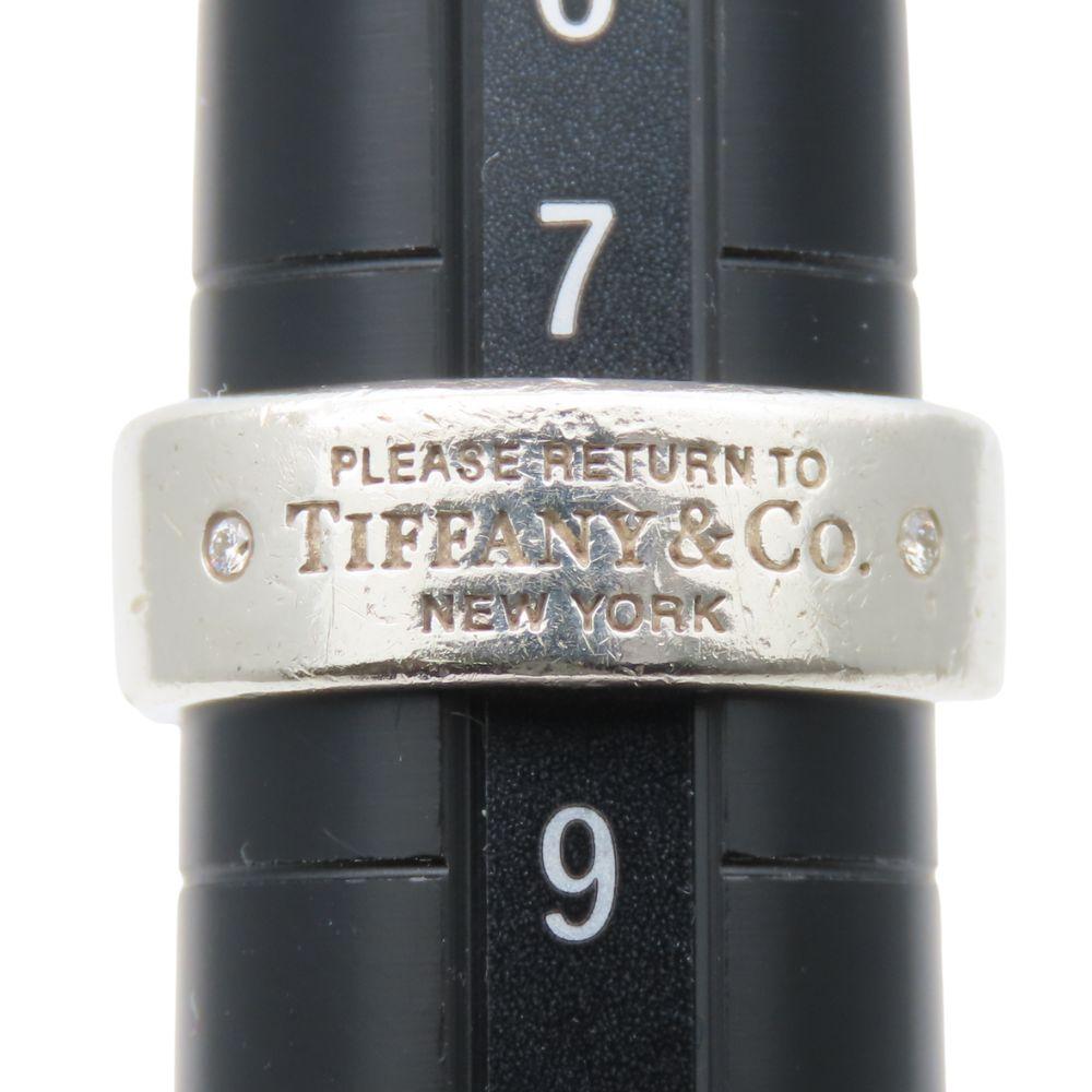 Used TIFFANY&Co. Ring Return To Narrow EU#48 Silver925/diamond 4.7g Silver 2PD