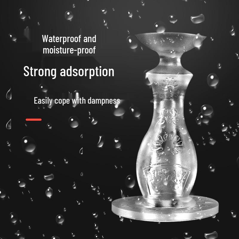 Waterproof Silicone No-Drill Door Stopper – Quiet, Anti-Collision Noise Buffer for Bathroom & Bedroom Doors