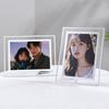 Clear Glass Picture Frame Minimalist Crystal Tabletop Photo Frame Multiple Sizes 5/6/7/8/10inch/A4 for Home Office Decor