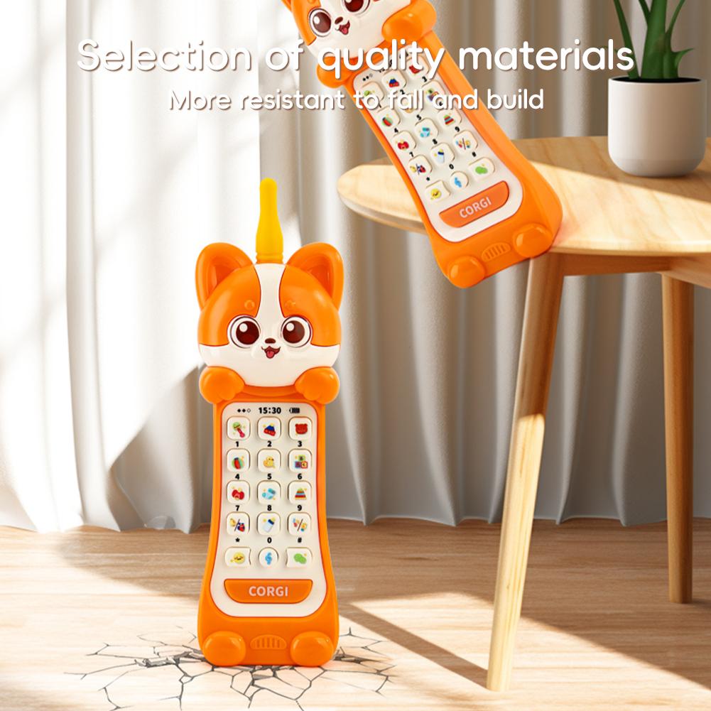 Baby Phone Toy Music Sound Telephone Sleeping Toys With Teether Simulation Phone Kids Infant Early Educational Toy Kids Gifts