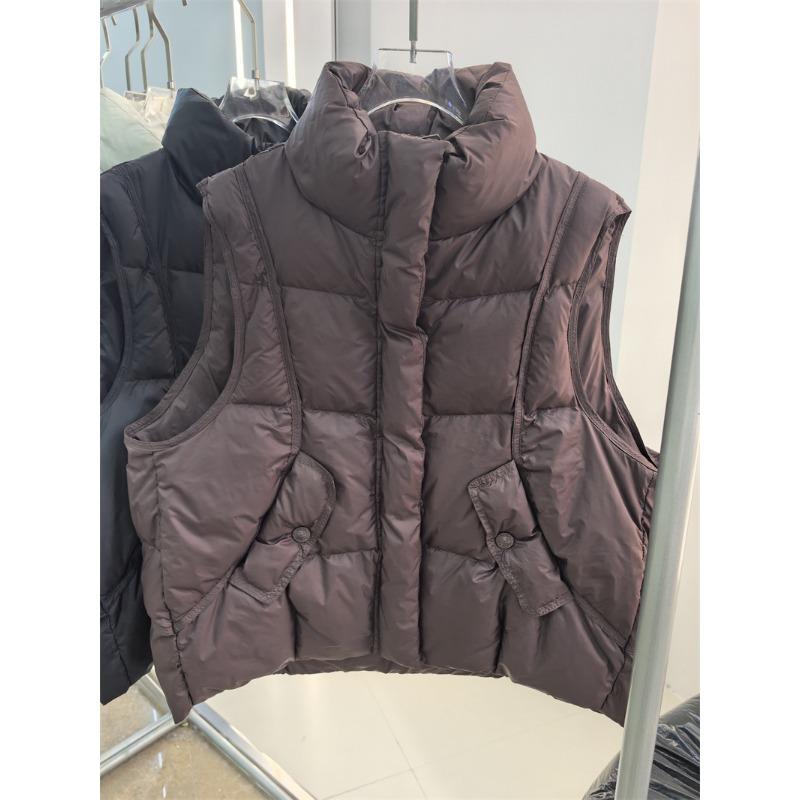 Down vest women's new spring and autumn loose and fashionable duck down warm vest vest outside