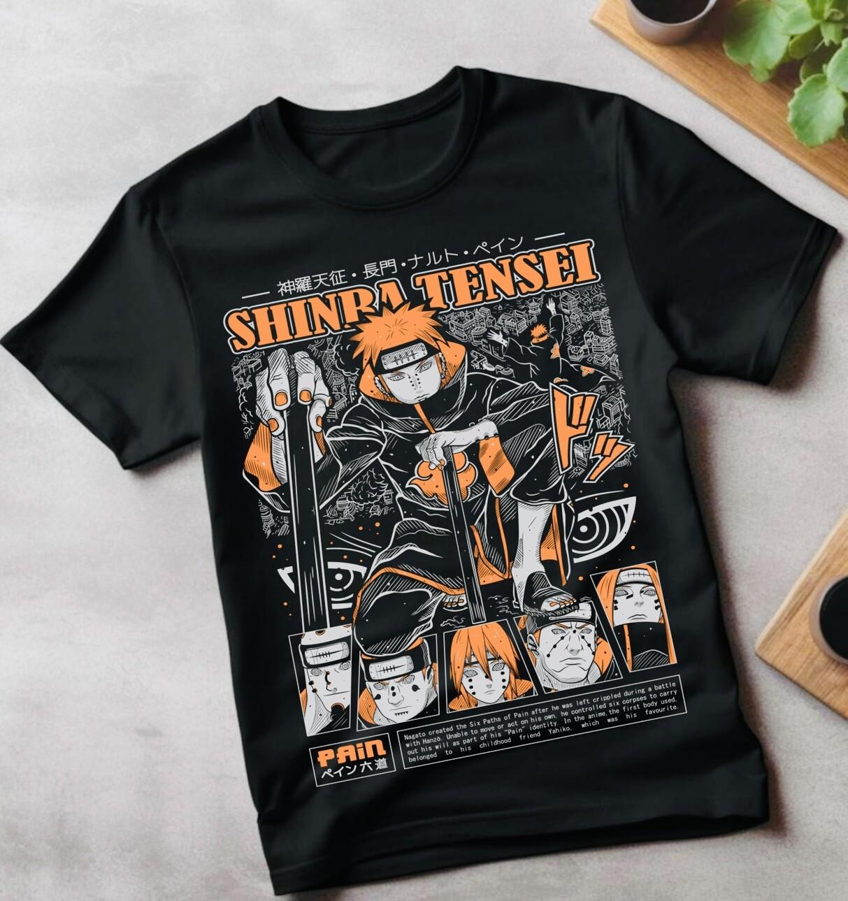 

Футболка Наруто Итачи Учиха Пейн Акацуки Ужасы Аниме Подарочная футболка Все размеры 4XL