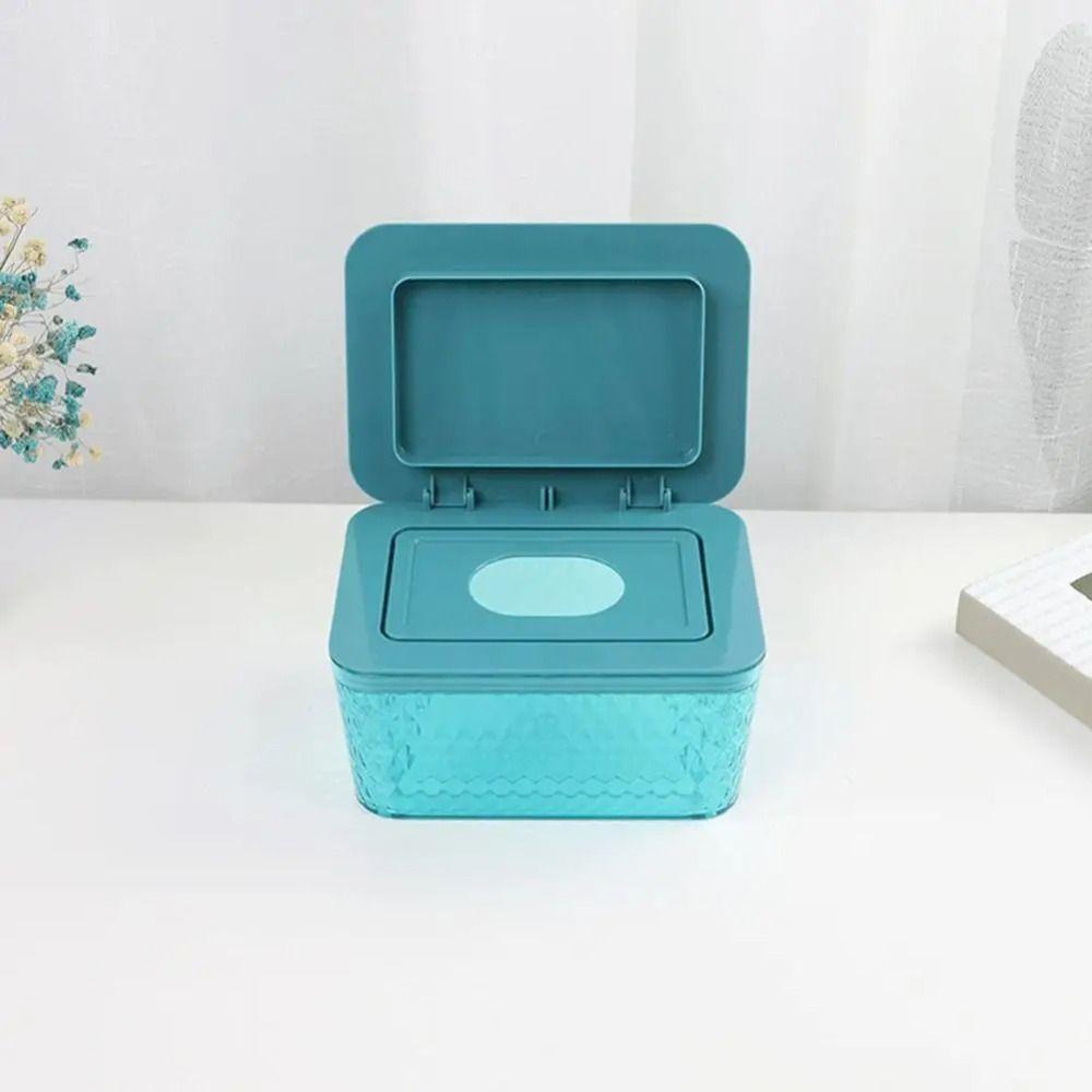 Impact Resistant Wet Wipes Dispenser Easy Open Lid Transparent Wipes Case  Bathroom Use