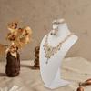 Sturdy Lint Covered Necklace Bust Portable Jewelry Organization Home Accessory Necklace Display Rack Decoration
