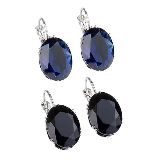 1/2 Pairs Teardrop Earrings Lightweight Sparkling Cubic Zirconia Water-drop Pendant Drop Earrings Jewelry Accessories
