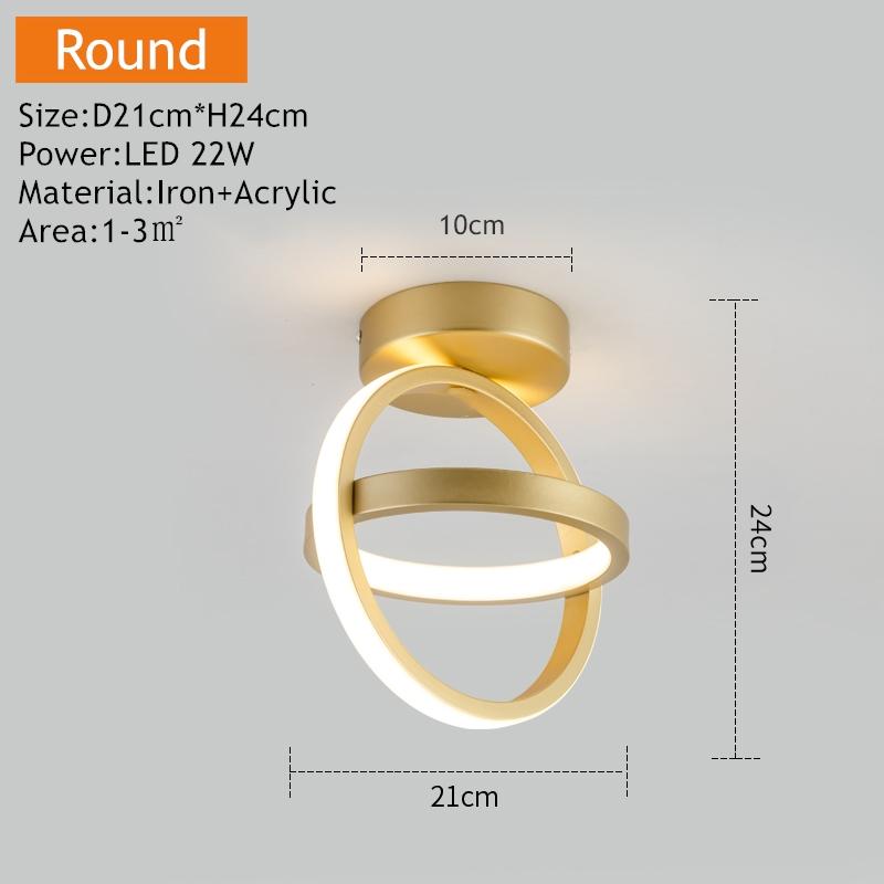 

Современный светодиодный потолочный светильник для внутреннего освещения, проход в отеле, коридор, балкон, спальня, гостиная, столовая, скандинавский потолочный светильник LED 3 Color
