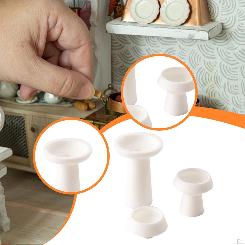 3 Stück 1/12 Blumentöpfe Puppenhauszubehör Dekorative Mini-Ornamente Puppenhaus-Einrichtung für