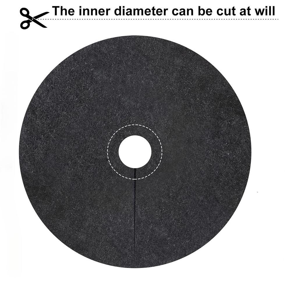 

5/10 шт. Неткане кільце для мульчі для дерев Прополка Бар’єрний захисний мат Покриття для рослин Покриття проти бур’янів Покриття для садівництва 32CMX32CM-1pc чорний