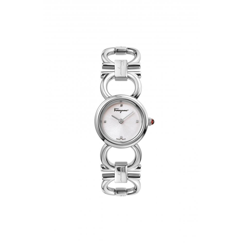 

Salvatore Ferragamo Ferragamo Women s Double Gancini 22mm Quartz Watch silver