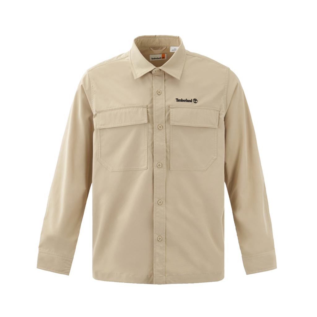 Timberland Logo Versatile Work Long Sleeve Shirt Unisex shirts Beige A418F-Y94