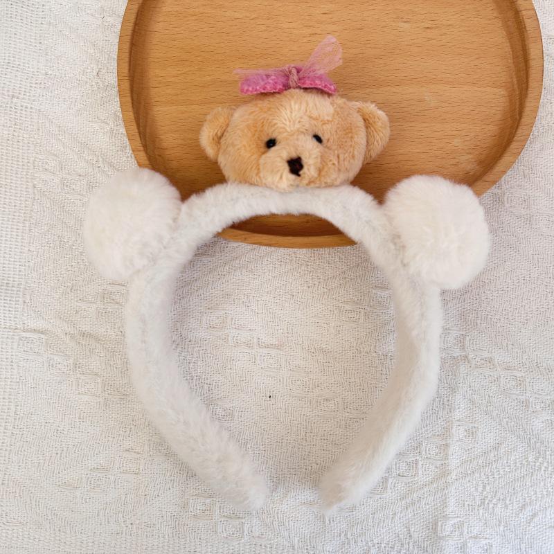 Cartoon Plush Headband: Cute Hair Accessory for Women & Kids, Perfect for Face Washing