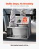 Semi-Truck Step Tool Box, 610 x 695 x 645 mm Heavy Duty Aluminum Toolbox Side Mount, Waterproof Side Storage Saddle Step Box with T-Handle Lock & Keys