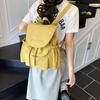 Solid Color Vintage Style Casual Backpack With Breathable Nylon For Daily Use