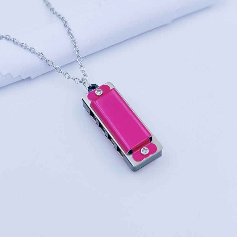 4-Hole 8-Tone Mini Necklace Harmonica - Entry-Level Musical Toy for Kids