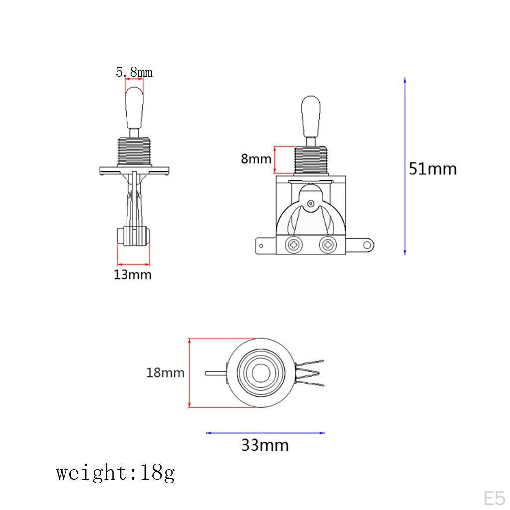 Rocker Switch Selector Replacement Electric Guitar