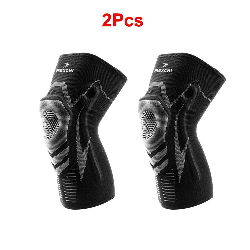 Sportliche Kompressions-Kniebandage mit Patella-Gelkissen & seitlichen Stabilisatoren zur Linderung von Meniskusrissen, Kreuzbandrissen, Arthritis und Gelenkschmerzen für Männer