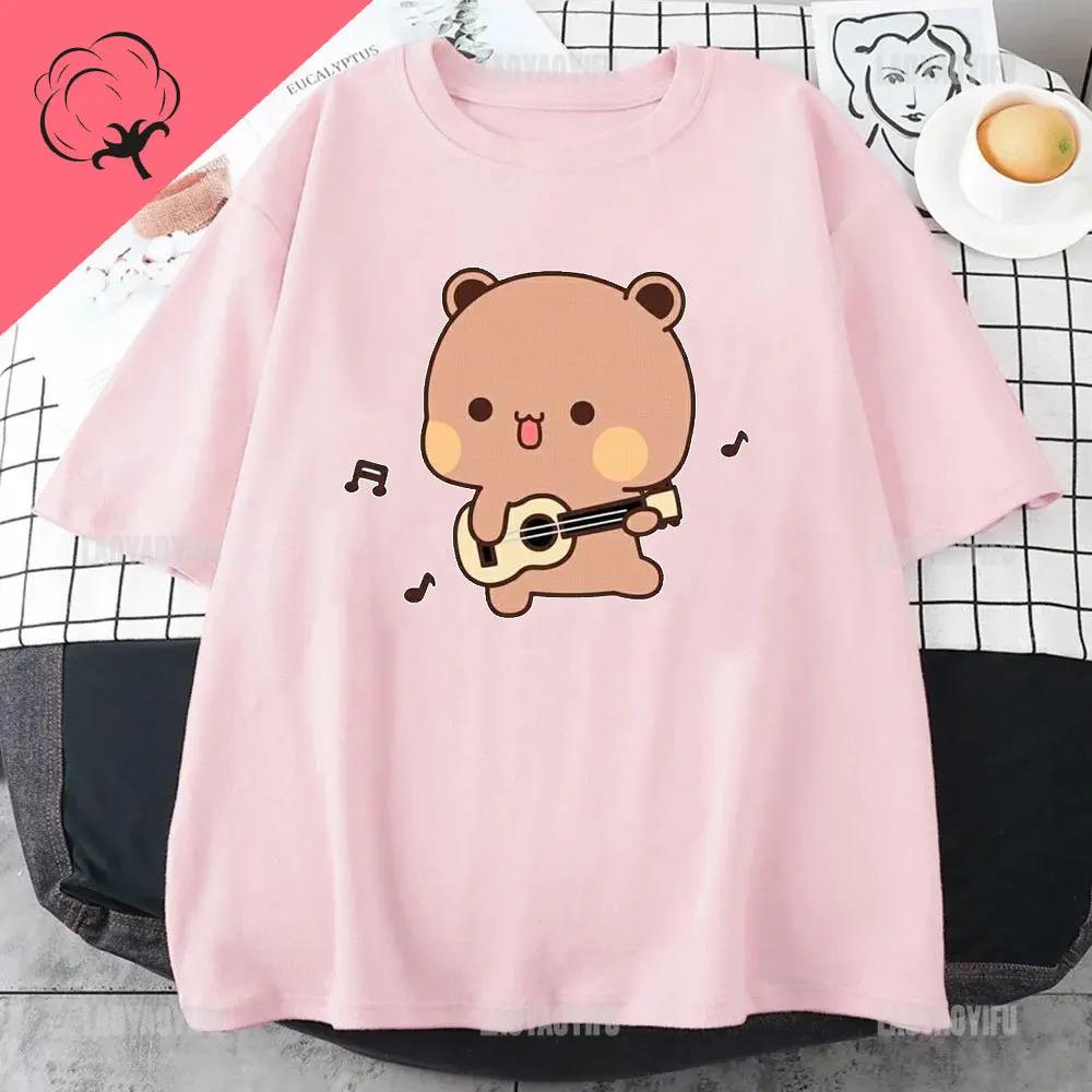 

Bubu Dudu LOVE футболка женская розовая хлопковая Bubu Dudu парные топы с коротким рукавом летняя эстетическая корейская хлопковая футболка Harajuku повседневная XS