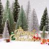 15pcs/bag Artificial Bottle Brush Tree Mini Sisal Snow Frost Trees Christmas Tree