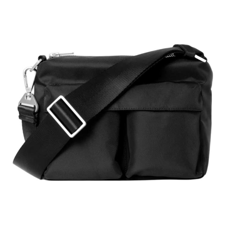

COS Convenient Adjustable Shoulder Strap Nylon Fiber Crossbody Bag Men bags Black 1272497001 Black