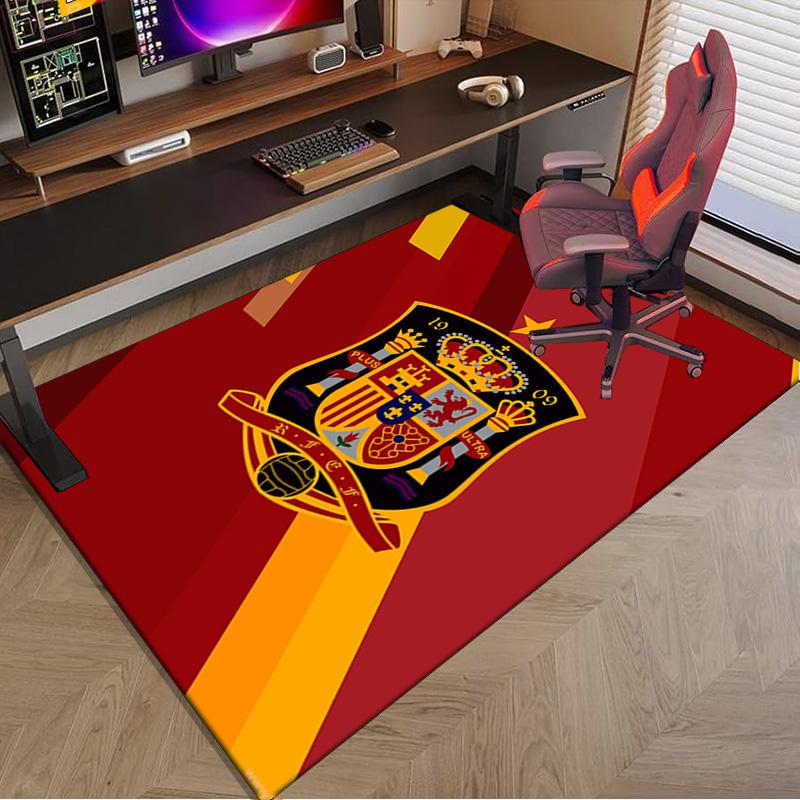 Spain's Royal Emblem Printed Area Rug for Office, Chair Rug, Decorative Carpet Floor Mat, Large Size Fan gifts Christmas gifts