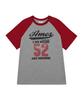 AMES-WORLDWIDE 52 Logo Raglan Tee Red