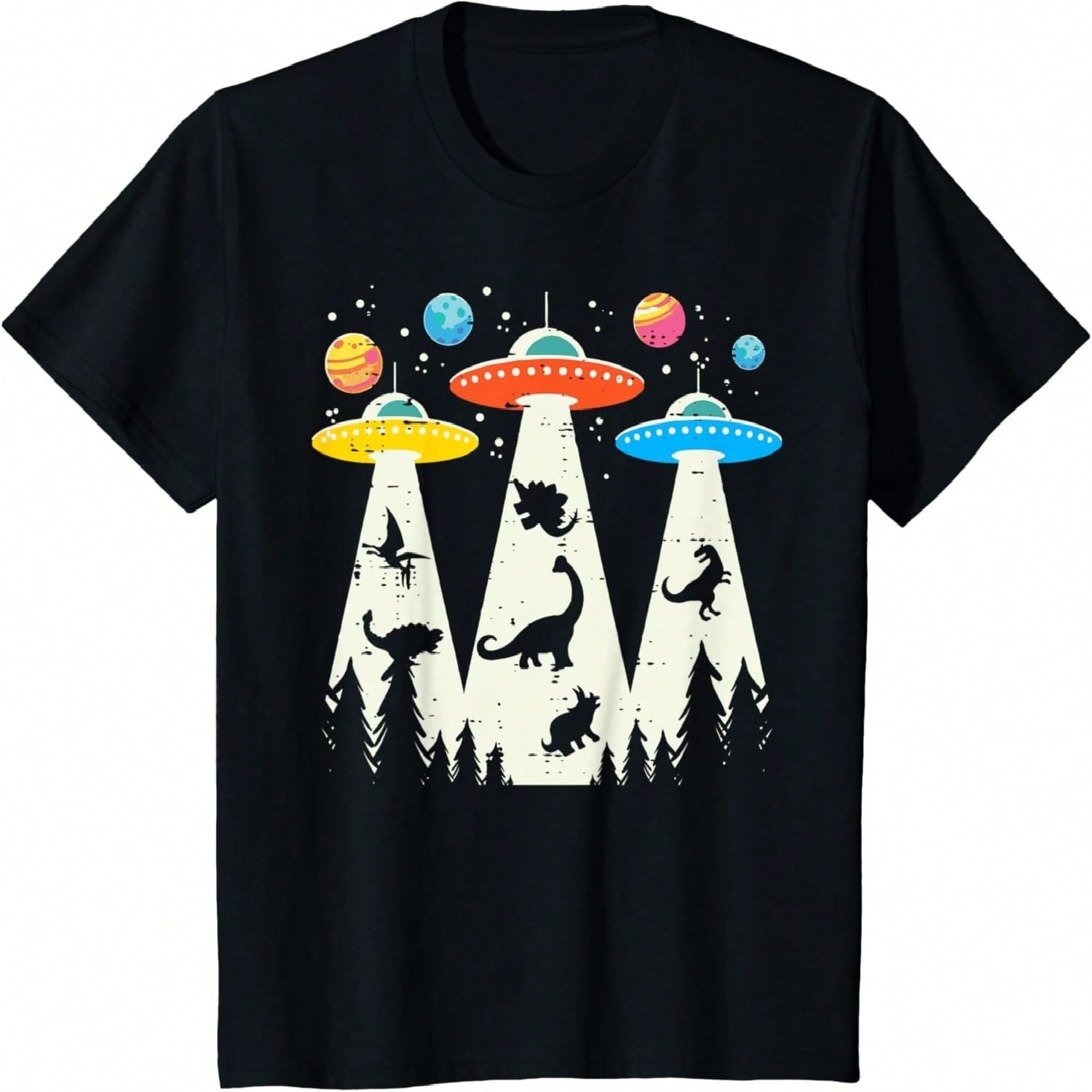 Kids Alien Dinosaur Funny UFO Space Toddler Boys Kids T-Shirt S разноцветный